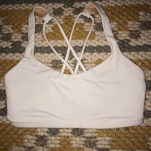 white lululemon sports bra size 2